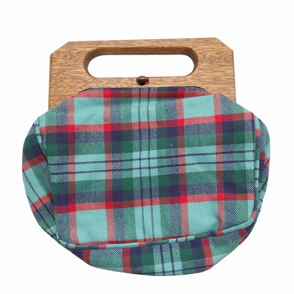 Vintage Trimingham’s Blue Plaid Bermuda Bag - Picture 6 of 10